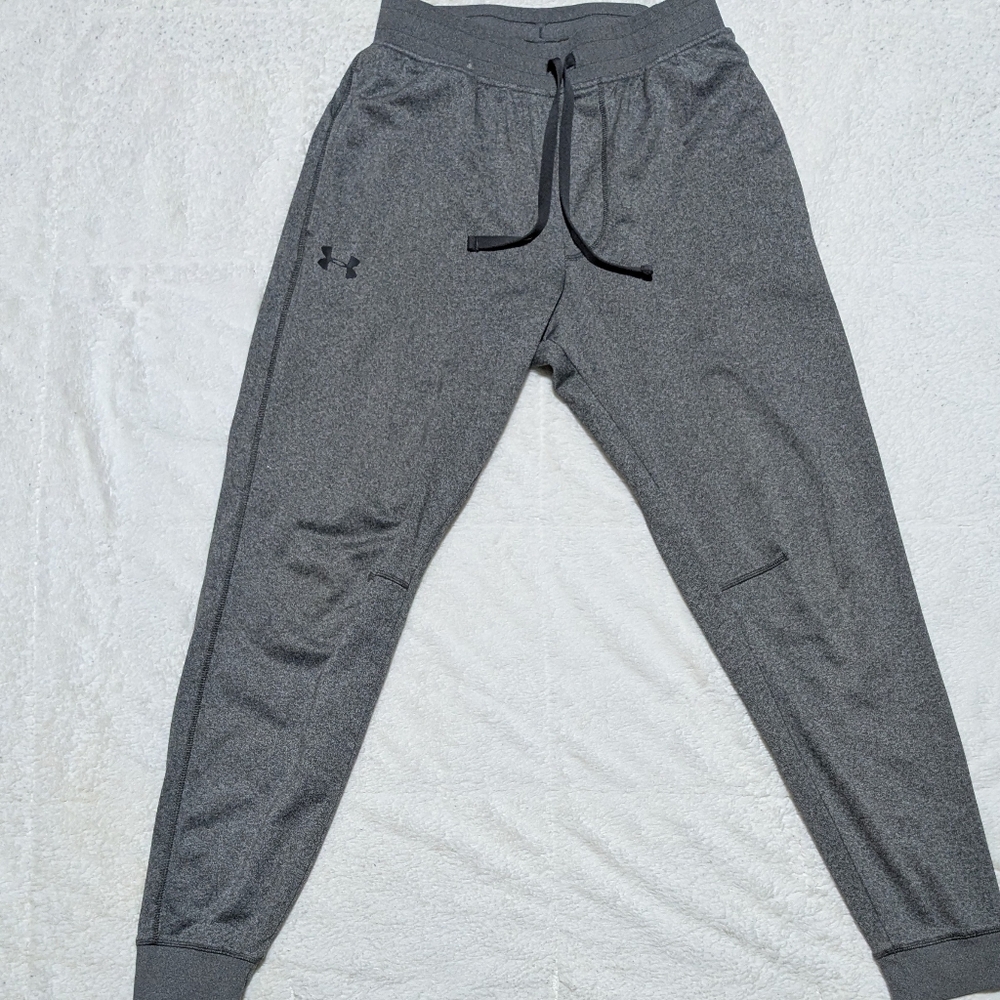 Under Armour Sweatpants Joggers Gray Pockets Medium Cold Gear GUC